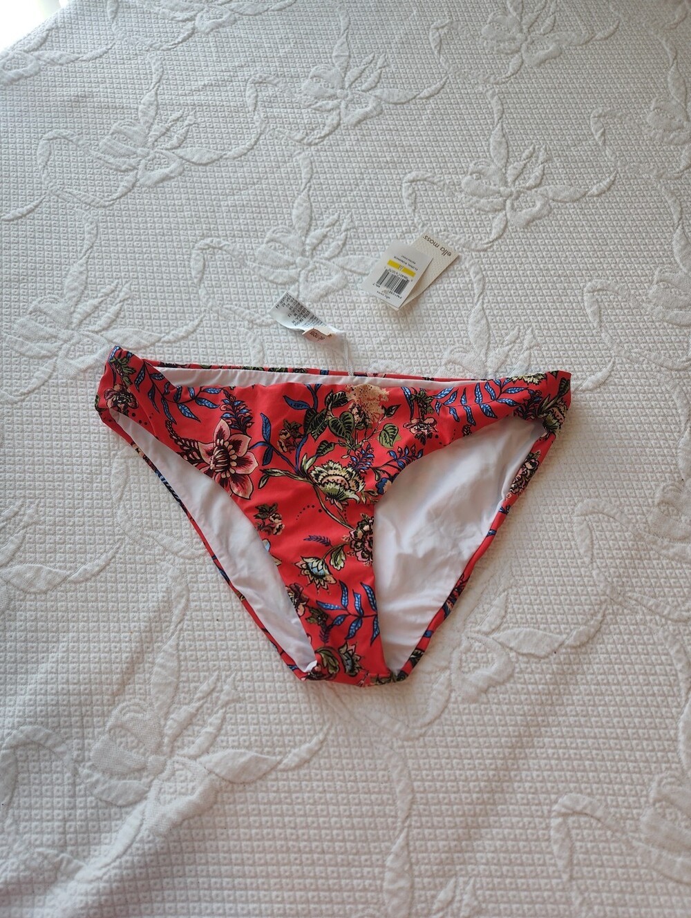 Ella Moss Coral Floral Bikini Bottoms